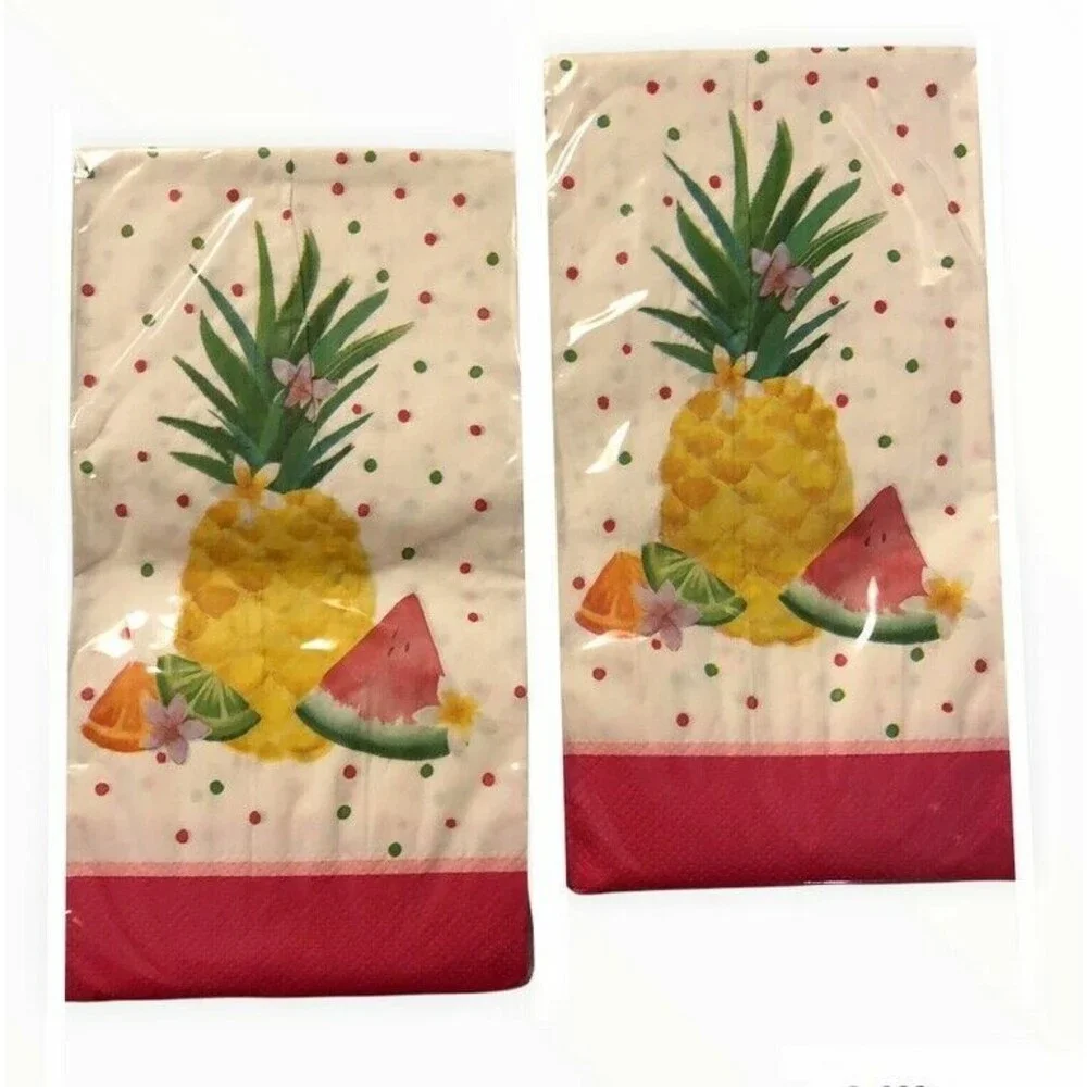 Pineapple Watermelon Paper Napkins Buffet Towels 20 pk Set of 2 Beach Decoupage